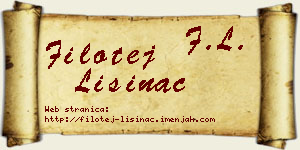 Filotej Lisinac vizit kartica